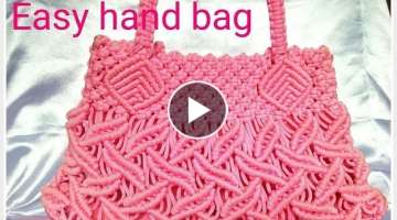 EASY Macrame hand bag tutorial in hindi part _2