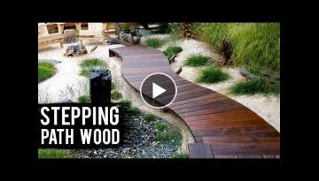 25 DIY Creative Garden Path Stepping With Wood