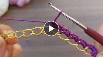 Super Crochet Knitting Pattern Made with Chain - Tığ İşi Çok Güzel Örgü Modeli