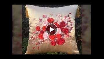 cushion cover ideas (ribbon embroidery)