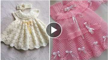 Very embellished baby crochet frocks patterns