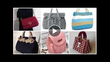 Trendy designer crochet knitted broiche pattern handbags designes,purse for ladies