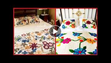 Top Class Hand Embroidered Bedsheet Collection// Luxury EmbroideredBridal bedsheets Designs