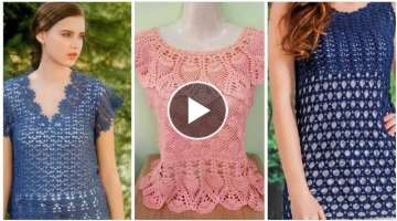 Stylish - Gorgeous Crochet Knitted Blouse Patterns Designs For Girls