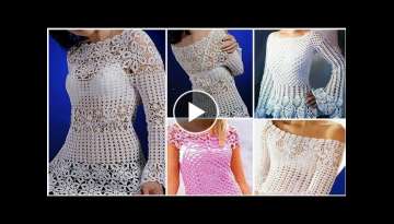 Trendy designer handmade crochet knitted bolero lace pattern women fashion top blouse/Vintages dr...