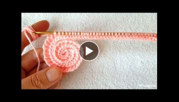 Tunus işi ile muhteşem Gül flomer crochet örgü modeli