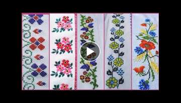gorgeous Cross Stitch hand embroidery border line design