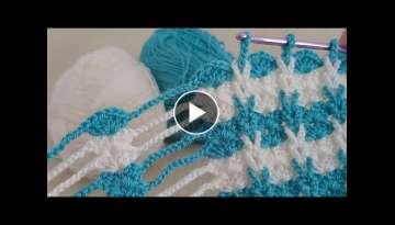 Super Easy 3D Crochet Knitting - Çok Güzel Tığ işi Örgü Modeli