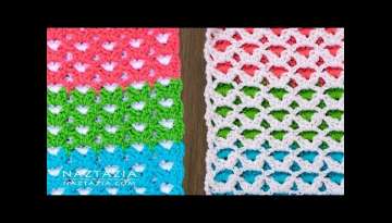 REVERSIBLE CROCHET STITCH - How to Crochet 2 Shell Stitch Patterns at One Time by Naztazia