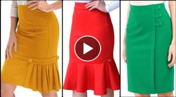 Very attractive and trending office wear long & Midi pencil skirts collection for women 2022