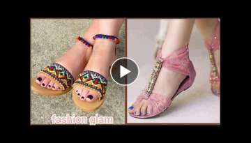 beautiful casual and formal flat sandals and shoes styles for women's