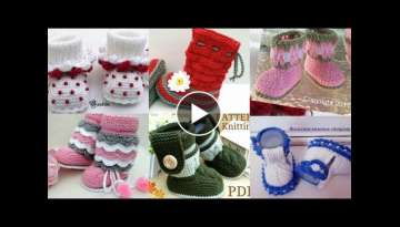 Most Beautiful Crochet shoes#booties in stylish #pattern with unique ideas/Crochet Baby Booties