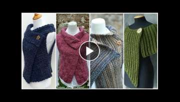 Trendy stylish neck warmer scarf design/woolen shoulder wrape scraf collection for winter season