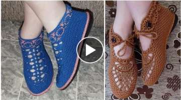 Good looking and stylish women foot wear collection crochet patterns design ideas