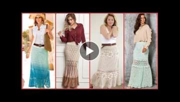 New Look & Stylish Hand Made Crochet Long Skirt Outfits Designs Collections 2021