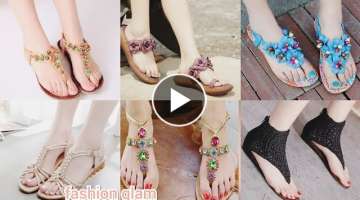 Most Beautiful flat sandals and shoes styles for women's