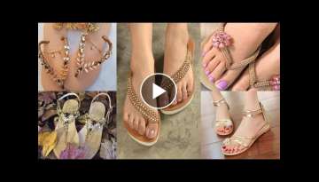 Latest Sandals For Ladies 2021 Beautiful Flat Sandals Designs Stylish Flat Sandals Collection 202...