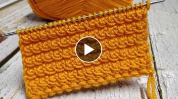 2 सिलाई की आसान बुनाई, Very Easy Knitting Pattern for Borders and...