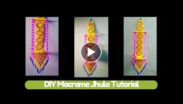 Simple DIY Tutorial of Macrame Jhula making Design 2 | Macrame Art | Handmade Jhula