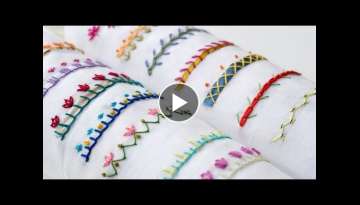 14 Hand Embroidery Borders for Beginners | Basic Embroidery Stitches