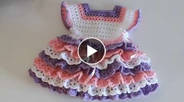 Crochet #13 How to crochet a layered baby dress