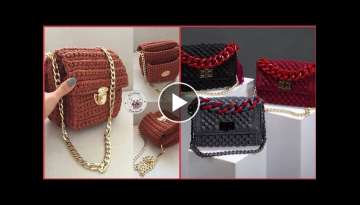 Top stylish new party wear fancy crochet hand bags with clutch collection 2021-22