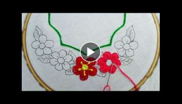Hand Embroidery latest Neck line Stitch |hand embroidery for dress