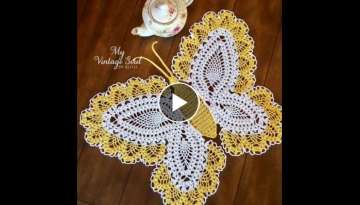Butterfly doily designs vintage crochet butterfly doily ideas