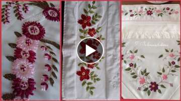 Beautiful Hand Embroidery Pattern Designs For Table Covers|| Pillow covers ||bed sheets