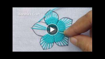 Hand Embroidery Fantasy Flower Embroidery Tutorial, Simple Hand Embroidery For Dresses