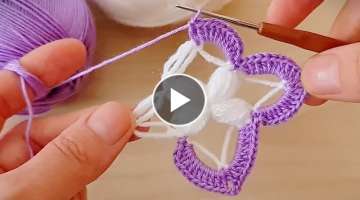 Yapımı çok kolay muhteşem örümcek motif modeli Knitting krochet motif model