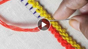 Hand embroidery Raised chain stitch | Raised chain stitch tutorial