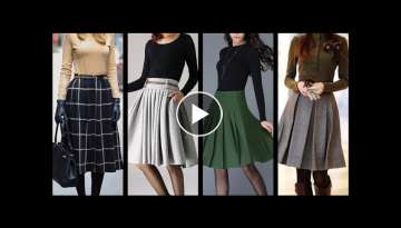 professional business women daily wear A line midi skirts with blouses and tops designs
