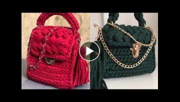 Stunning and stylish party wear crochet handle bags patterns | crochet purses | crochet bags