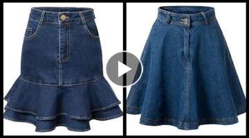 Mini Denim skirts for girls 2021 - Stunning short skirts designs ideas for women
