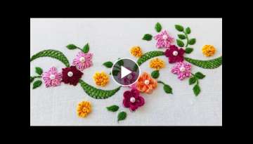 Hand Embroidery: Amazing Embroidery For All Over The Shirt - Border Embroidery - Stitching Ideas
