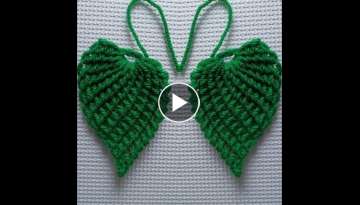 Tunisian crochet flower leaf - begginners - easy step by step 3D Crochet flower tutorial - Part 2