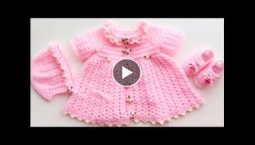 Crochet baby dress or frock 3-6 months - How to crochet