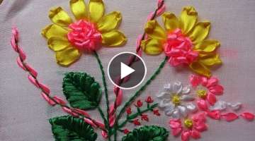 Hand embroidery designs. Hand embroidery stitches tutorial. ribbon embroidery .