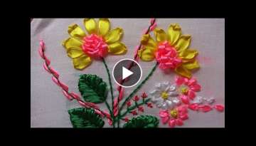 Hand embroidery designs. Hand embroidery stitches tutorial. ribbon embroidery .