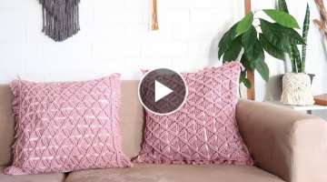 DIY: Macrame Cushion Tutorial | Macrame Pillow Cover Tutorial #1