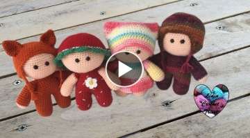 Amigurumi Poupons YOYO crochet 1/2 / YOYO mini dolls crochet amigurumi (english subtitles)