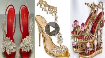 ????most beautiful trendy High heel sandal design for girls 2022???? party wear ????new daimand s...