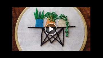 Hand Embroidery || Embroidery hoop wall art || Step by step embroidery for beginners