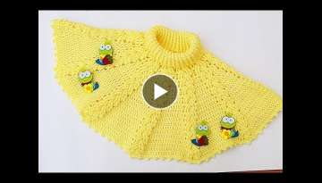 Crochet poncho layer for boy or girl very easy and fast