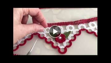 Halkalı Havlu Kenarı Yapımı - 3 | Crochet Towel Edging