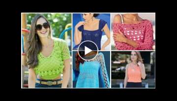 Trendy fashion designer crochet lace pattern women fashion cropped top blouse/boho fashion/blouse...
