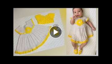 Easy crochet baby dress | 0 to 3 months