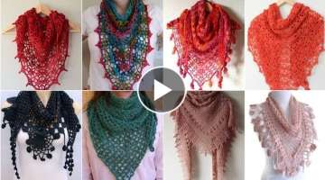 Beautiful and stylish crochet bolero Irish style scarf/crochet triangles scarf for ladies