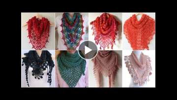 Beautiful and stylish crochet bolero Irish style scarf/crochet triangles scarf for ladies